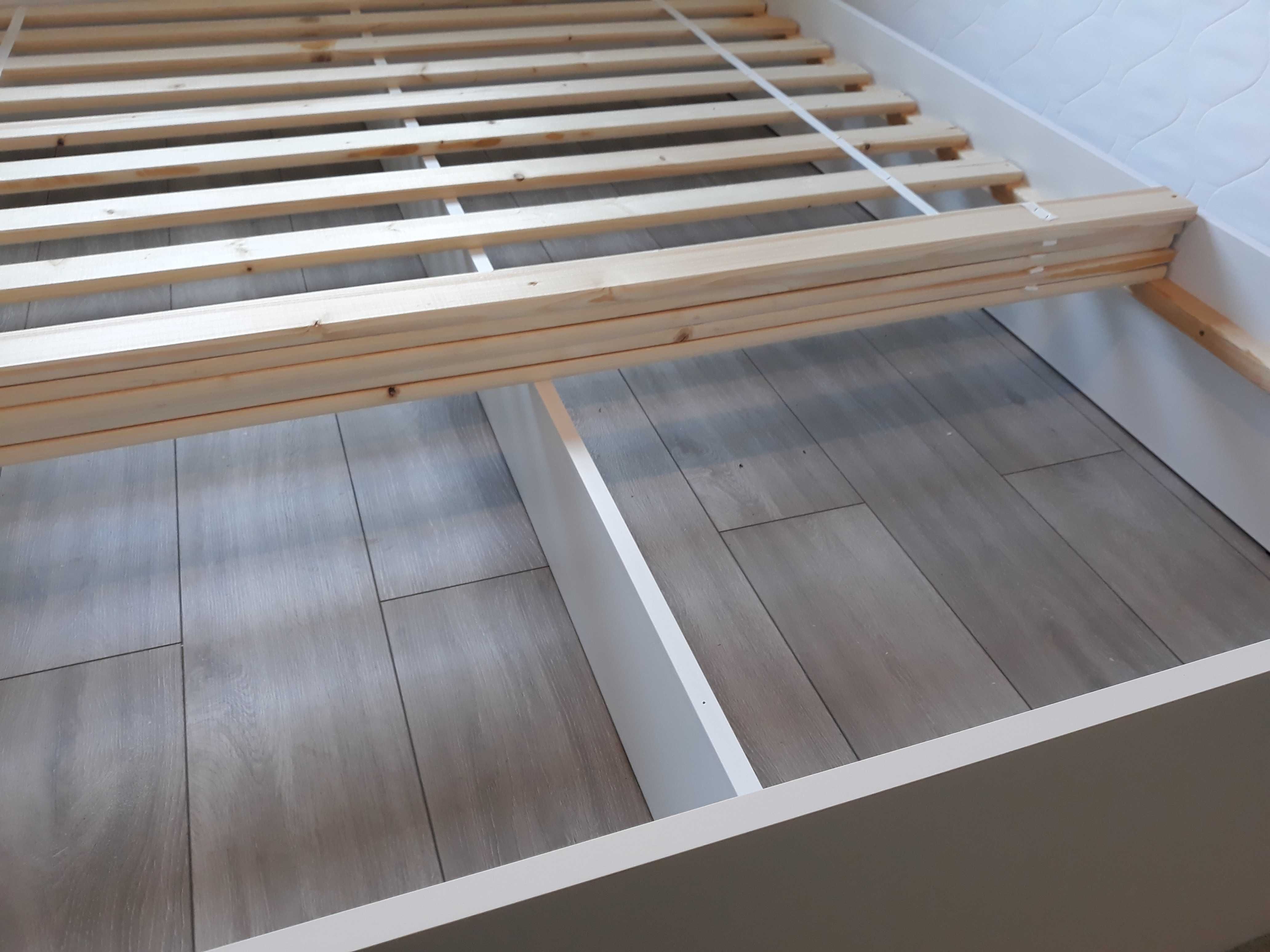 Łóżko z materacem do sypialni nowe 160 x 200 + stelaż Sypialnia Lena