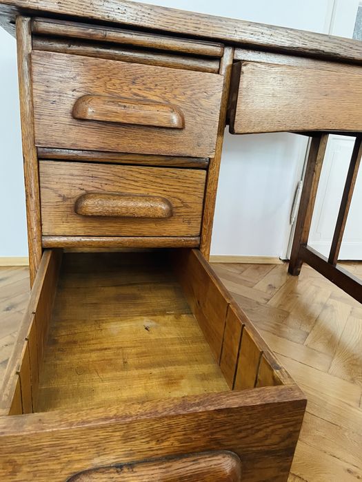 Biurko art deco TRANSPORT dębowe drewniane solidne