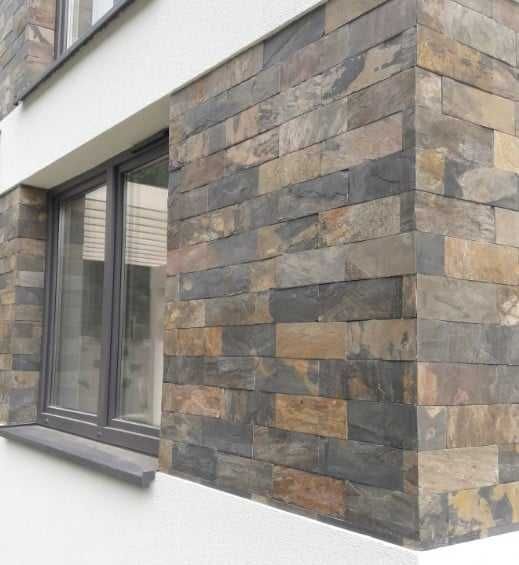 Płytki Kamienne Łupek Złoty California Gold naturalny 30x10x1cm