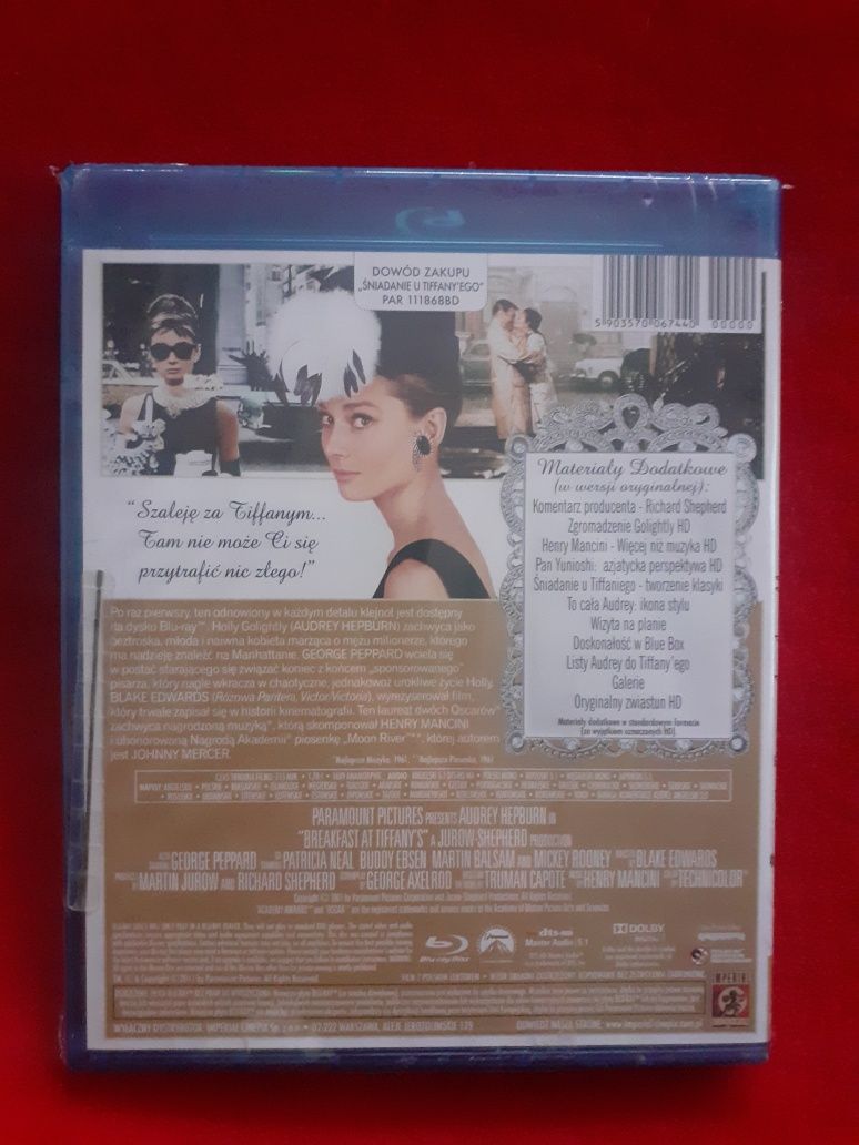 Śniadanie u Tiffany'ego film blu-ray nowy