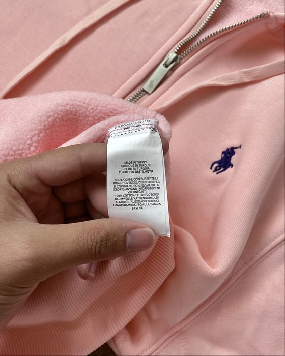Зіп худі Polo Ralph Lauren рожеве з флісом