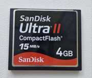 Karta pamięci CF Compactflash Sandisk ultra 4gb