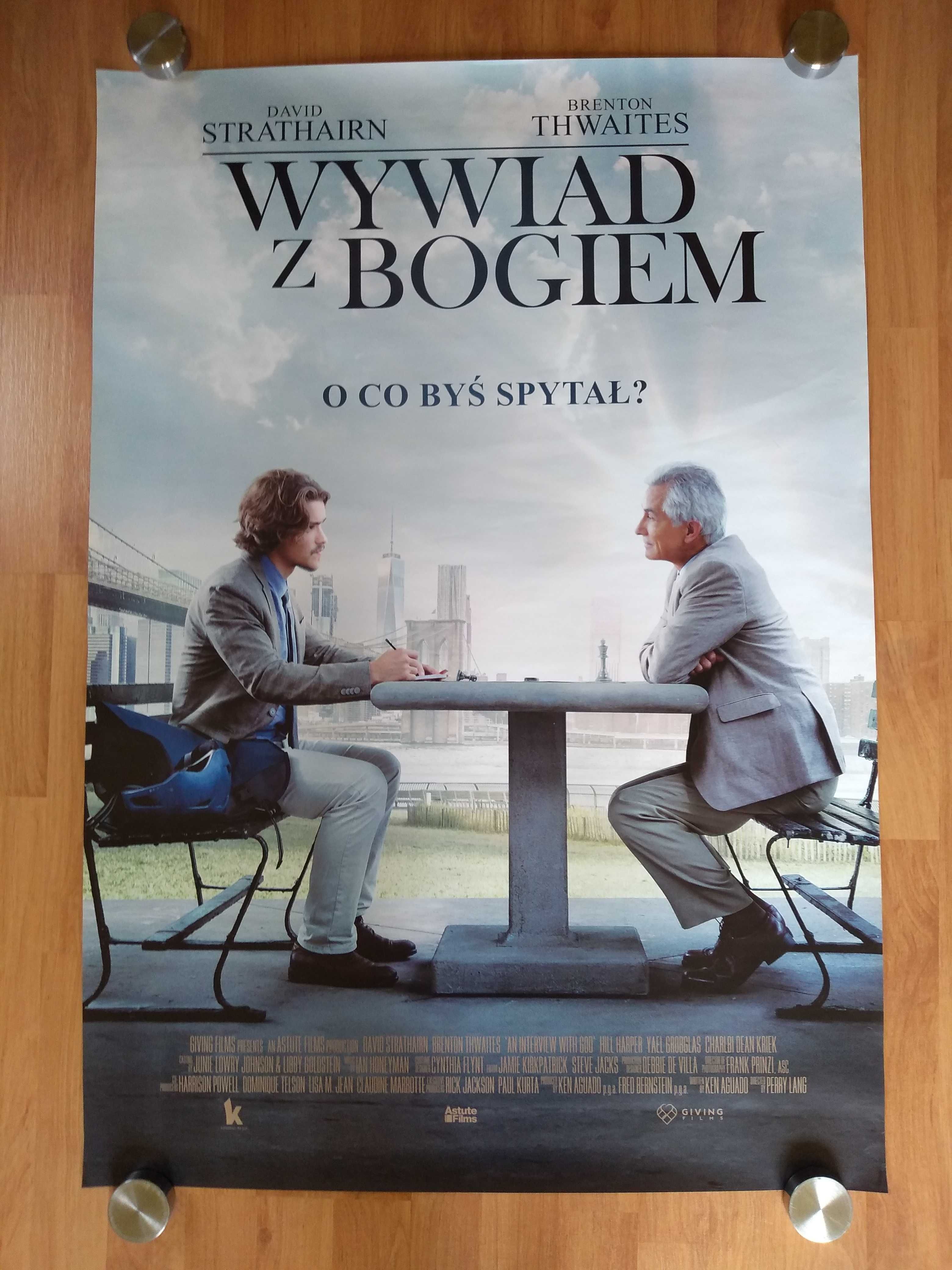 Plakat filmowy WYWIAD Z BOGIEM/Oryginał z 2019 roku.