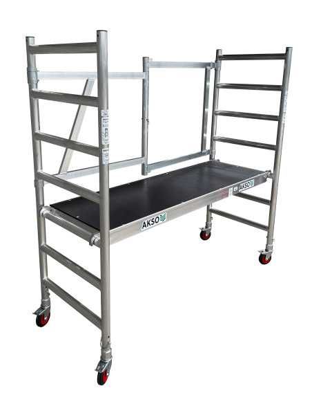 Rusztowanie Aluminiowe Jezdne Akso 0,75x1,90m Wysokość Robocza 3m