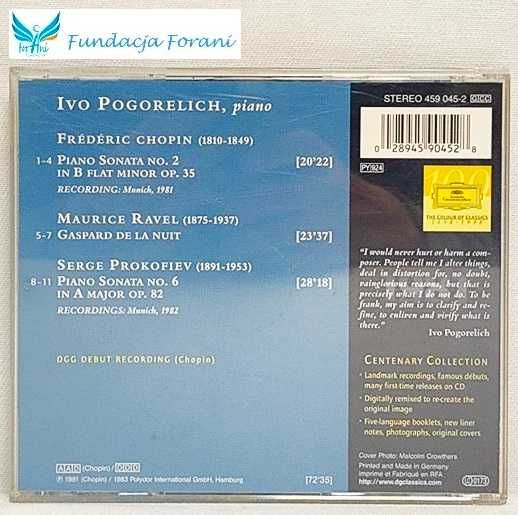 Ivo Pogorelich - Chopin, Ravel, Prokofiev CD - P1730