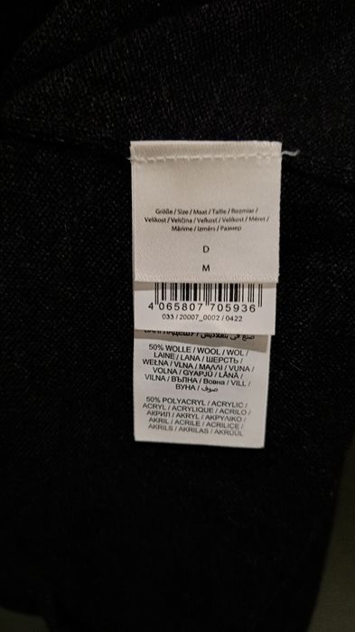 Christian Berg  NOWY  Niemiecki sweter z kołnierzykiem , 50% Merino, M