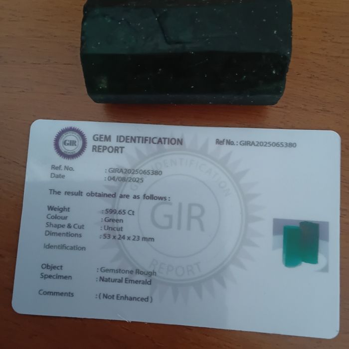 59g de Esmeralda Bruta Natural com Certificado