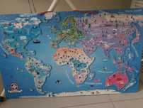 Mapa puzzle dla dzieci magnetyczne duza lidl