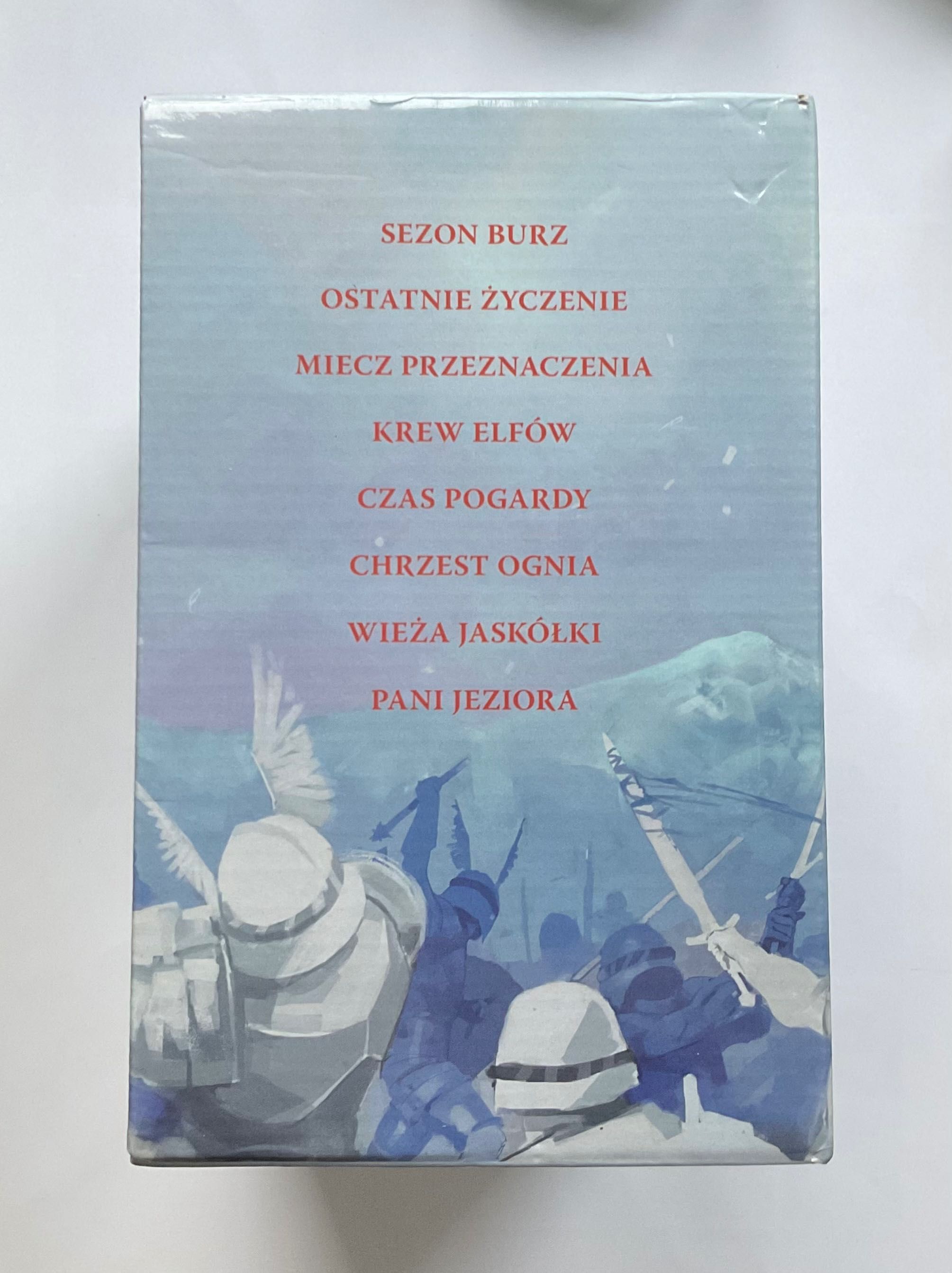 Wiedźmin Biała Saga Wydanie Białe Pakiet Zastaw Tomy 1-8 w Etui + Mapa