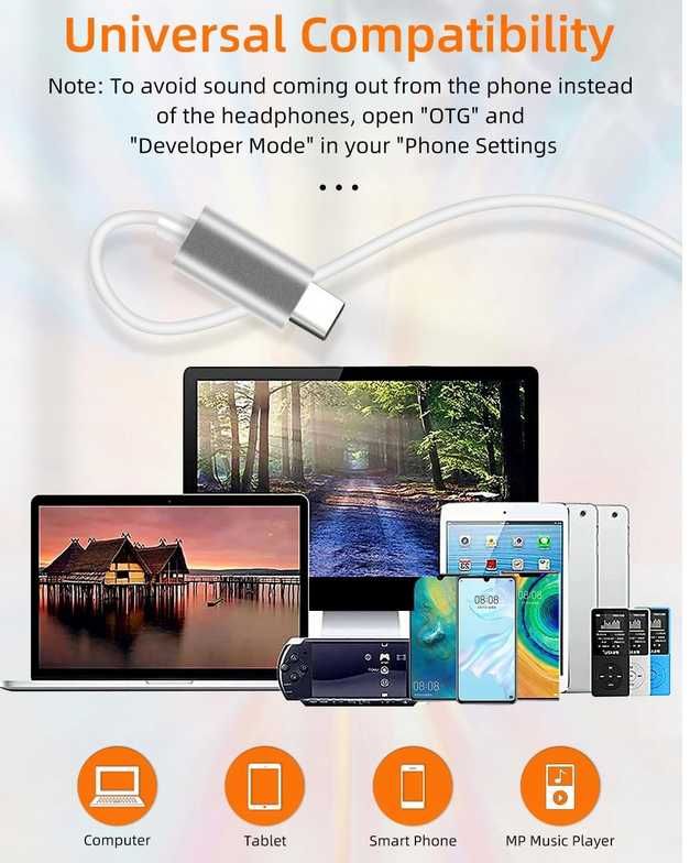 Słuchawki douszne przewodowe MAS CARNEY USB-C z mikrofonem TH6 Białe