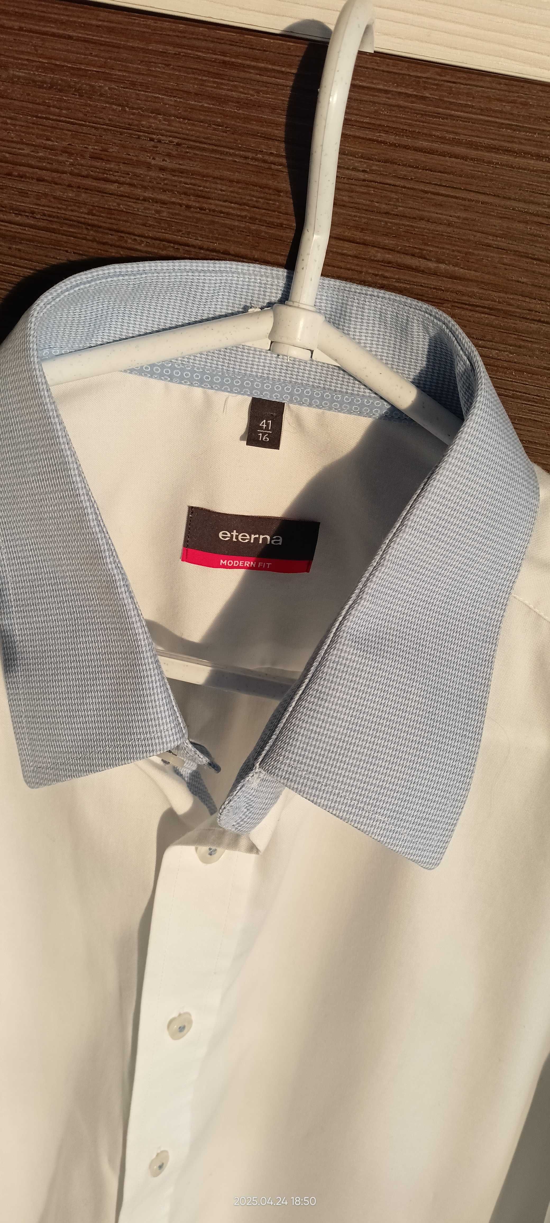 Koszula ETERNA Modern FIT M-L  41 16 szwajc j.nowa biznesowa bawełna