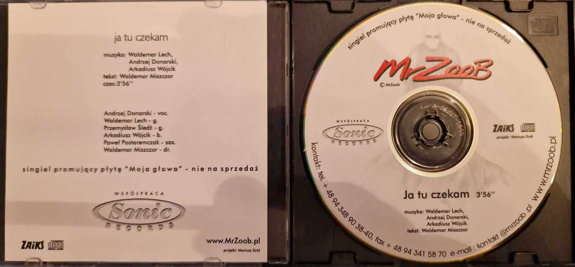 MR ZOOB - JA TU CZEKAM singiel promo , UNIKAT ! cd