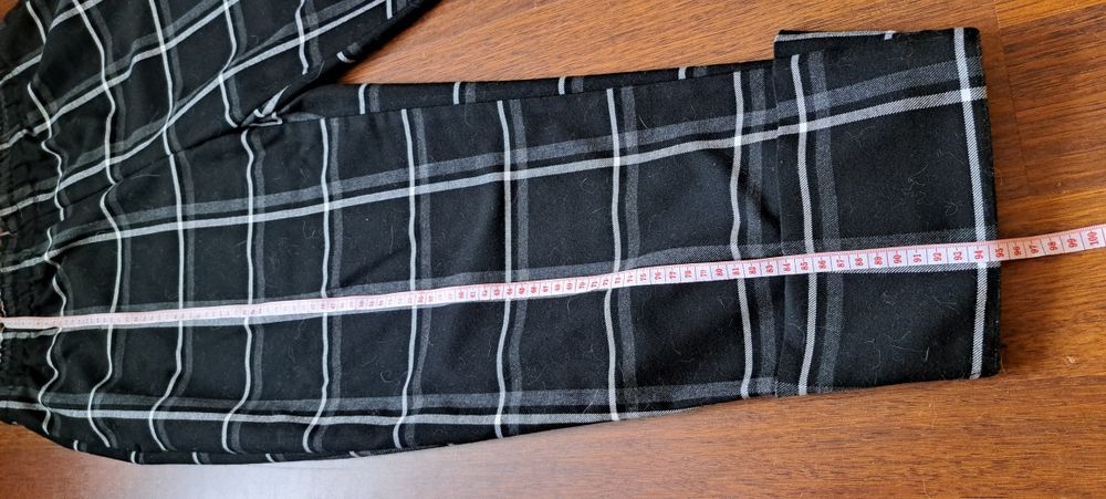 Zara spodnie w kratę r.XL
