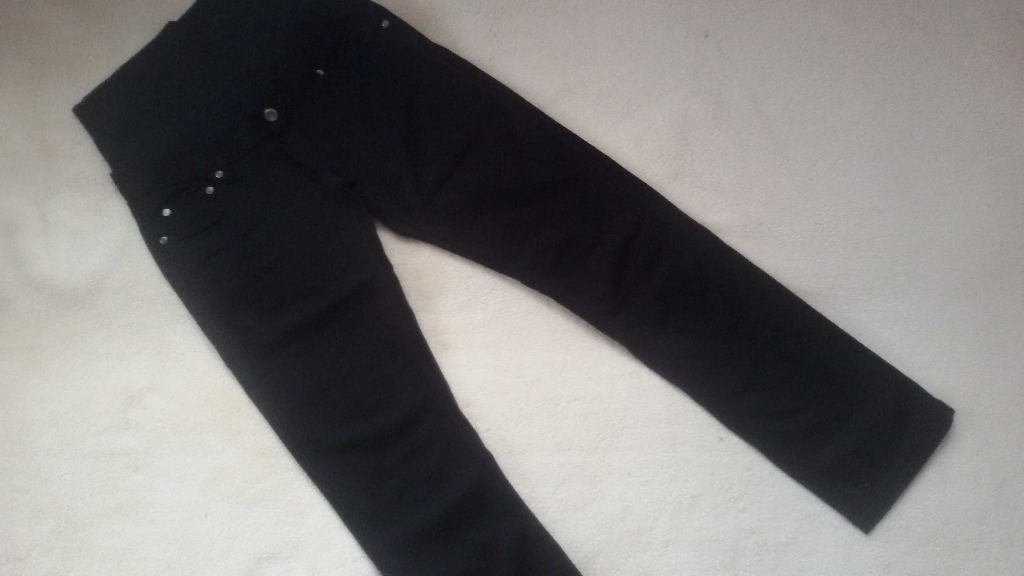 spodnie ciążowe czarne jeans dżinsowe eleganckie