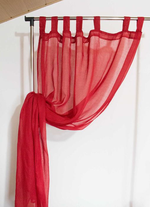 Czerwona zasłona 135x260 cm