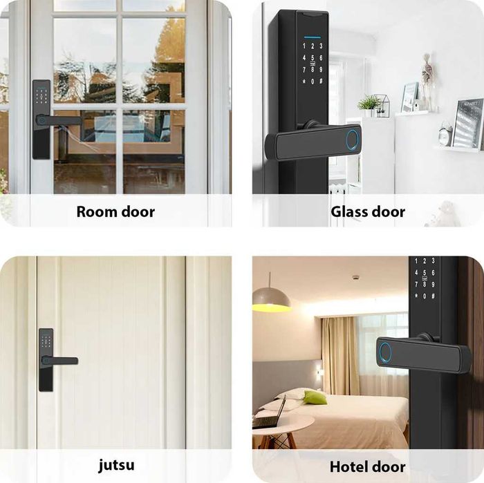 Smart Lock blokada drzwi APP/odcisk palca/hasło/karta/klucz