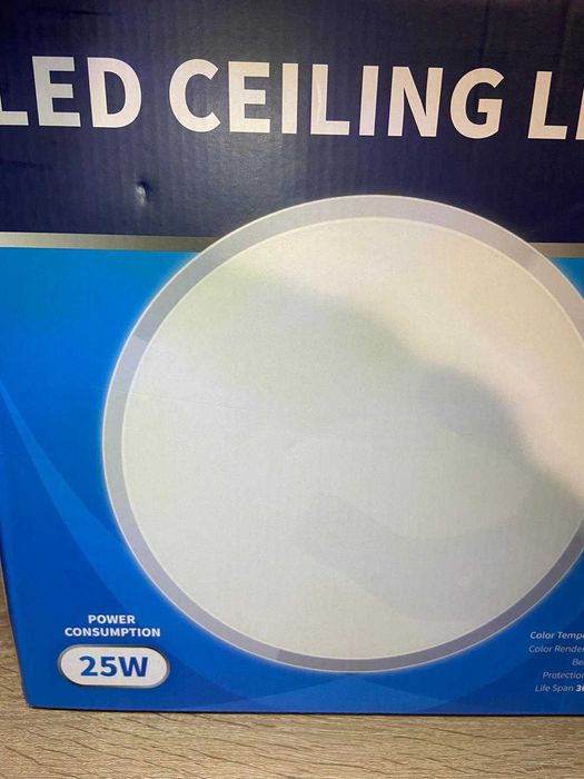 Wodoodporna lampa sufitowa LED 25W 6500K do kuchni/pokoju/sypialni