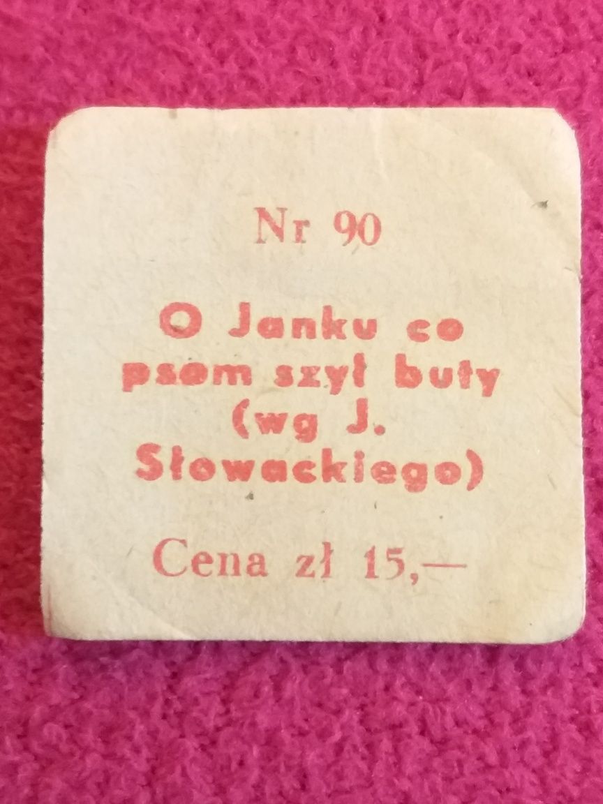 "O Janku co psom szył buty" Przeźrocza na kliszy do projektora Ania.