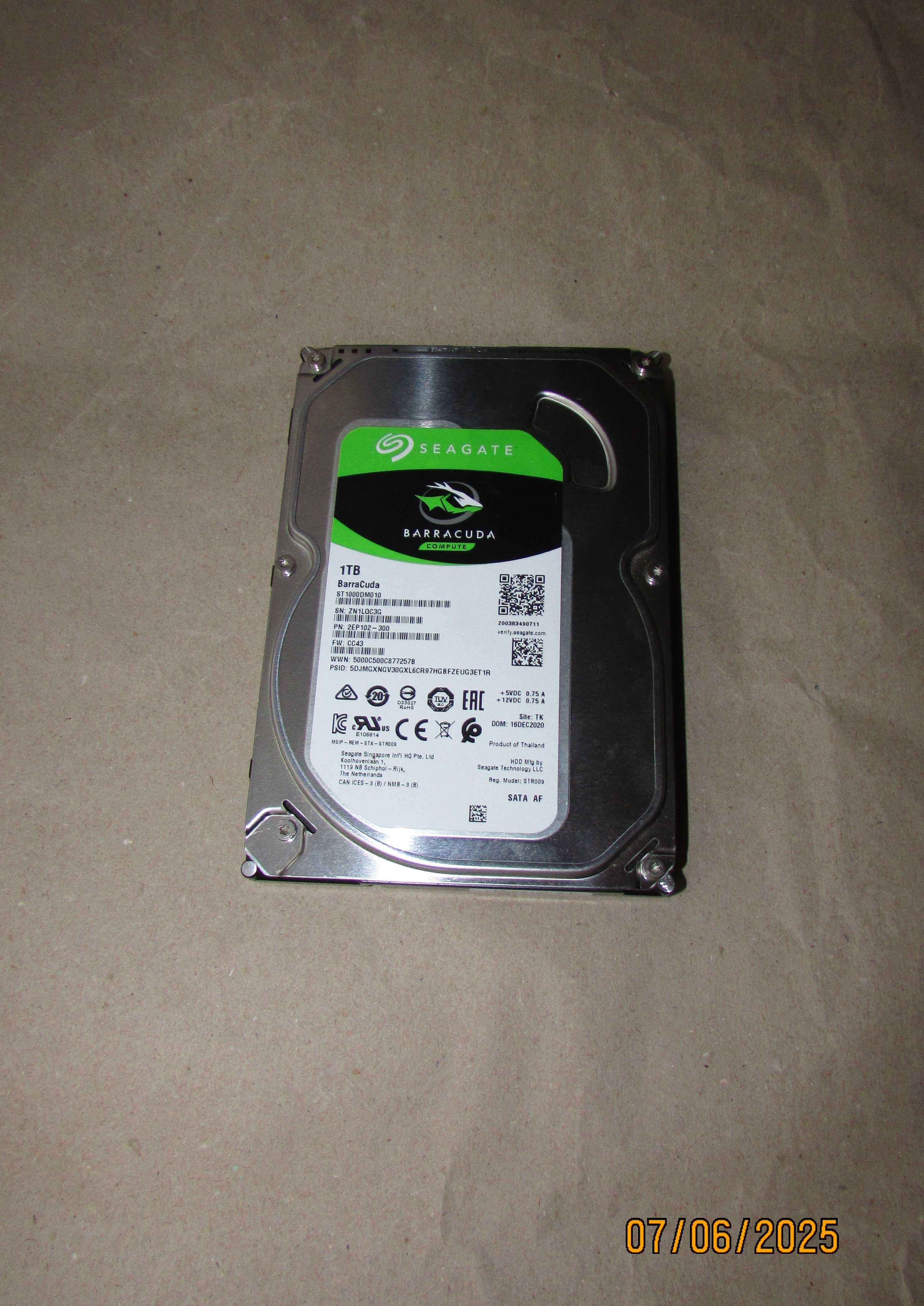 Dysk twardy SEAGATE Barracuda 3,5" SATA 1TB