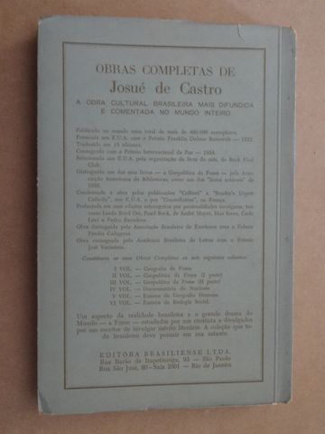 Geopolítica da Fome de Josué de Castro
