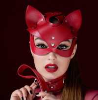 969/ Maska czerwona mysza przebranie zabawa haloween unisex