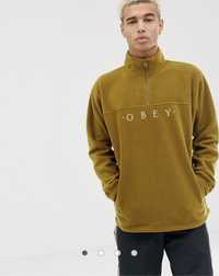 Флісовий світшот obey mountain 1/2 zip mock neck fleece sweatshirt