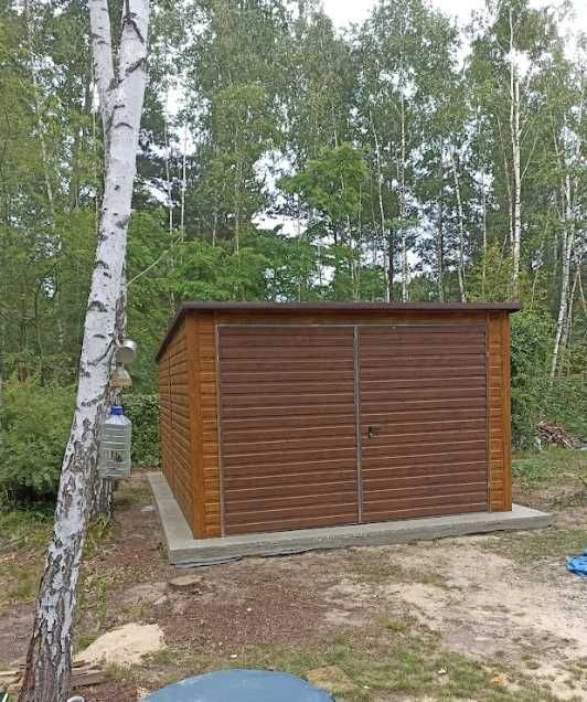 Garaże blaszane 3,5x5, garaże drewnopodobne, solidna konstrukcja