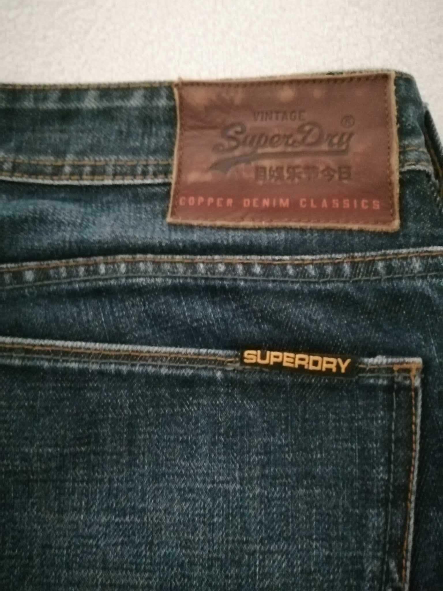 SUPERDRY Vintage Jeans Spodenki Męskie W 31 Oryginalne Jak nowe