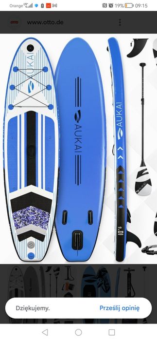 Nowa deska sup-kajak 160kg cały zestaw