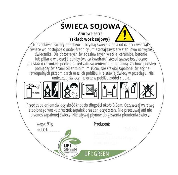 Naturalna Świeczka sojowa prezent Dzień Matki i Kobiet ażurowe serce