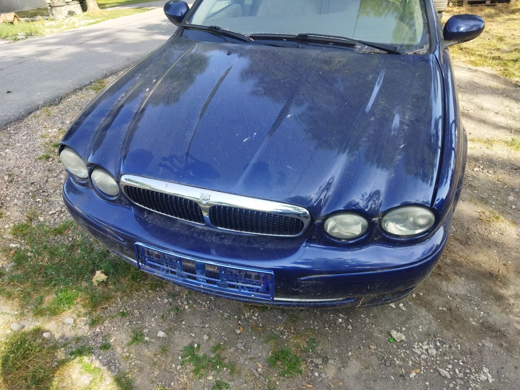 Kompletny Przód Jaguar X Type Granatowy Zderzak Maska Grill
