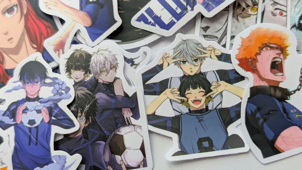Набор наклеек Блю Лок стикеры blue lock футбольные аниме наклейки