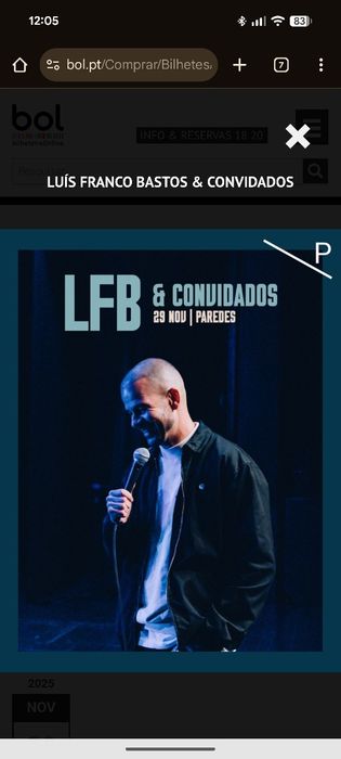 Vendo 2 bilhetes para LFB