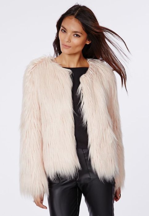 Ніжно Рожева еко шубка штучне хутро