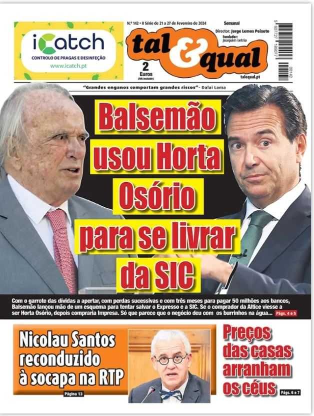 8 Jornais Tal & Qual de 2024 NOVOS (lote 2)