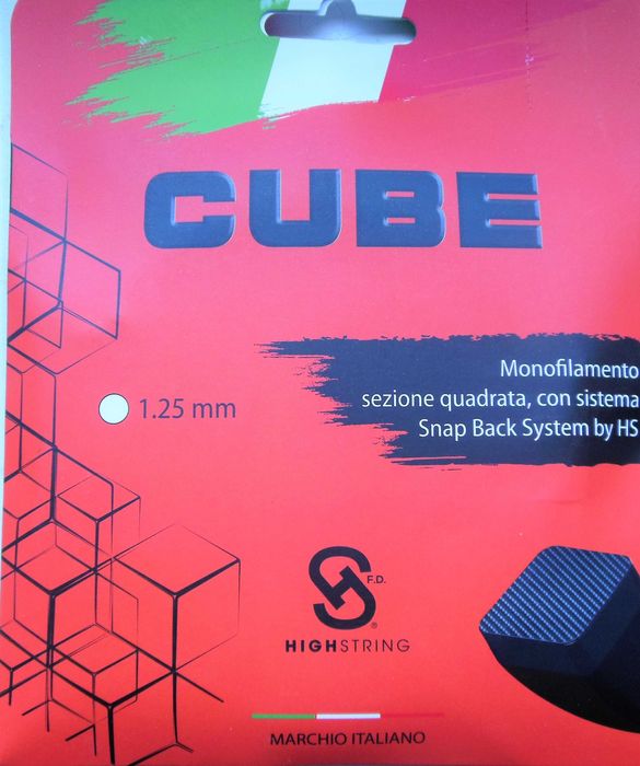 Naciąg ten. Highstrings kwadratowy CUBE 2.0 super 12 M 1,25 mm cięty