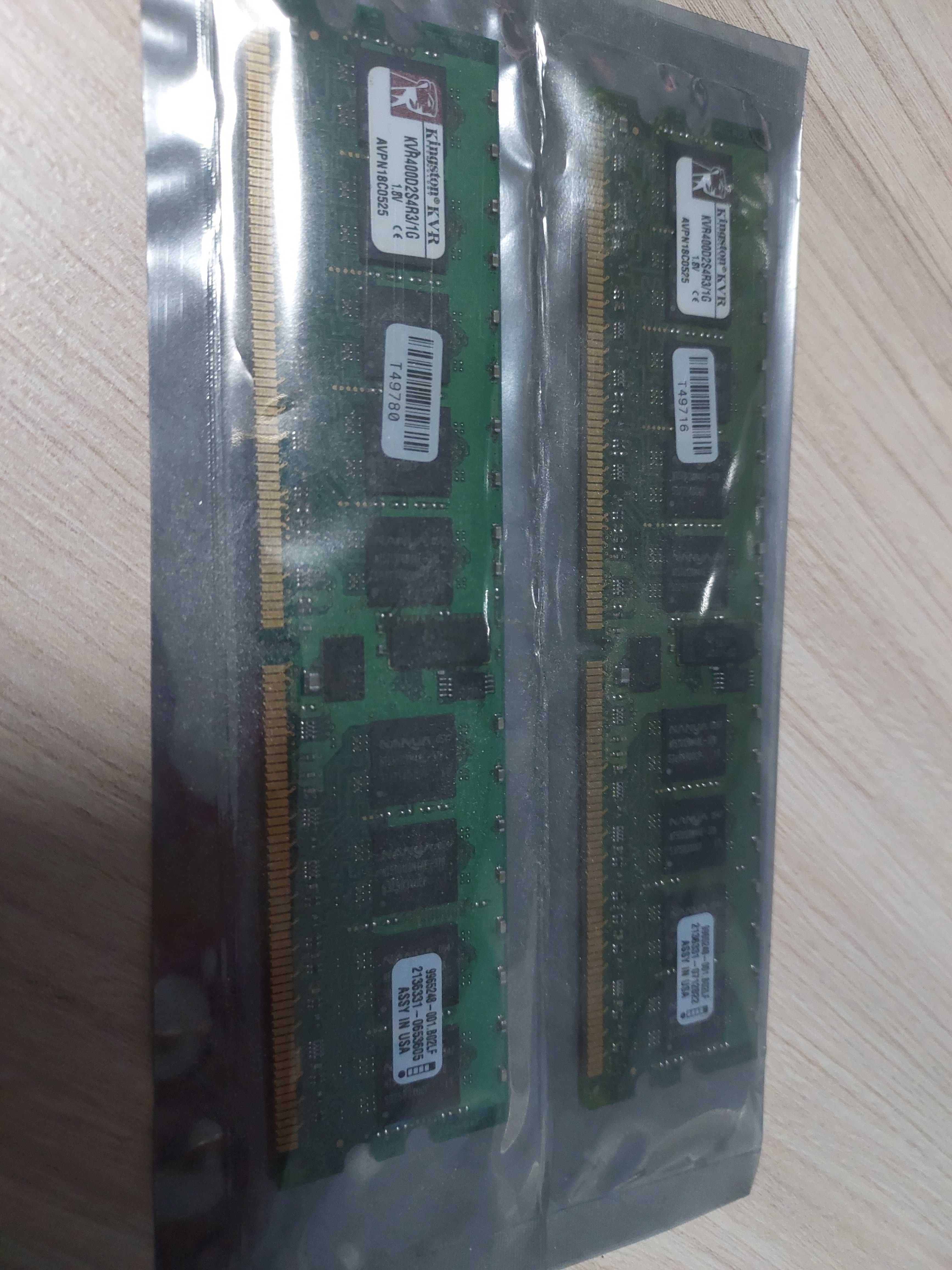Kingston kvr400d2s4r3/1g x2 cl3 nowe ddr2