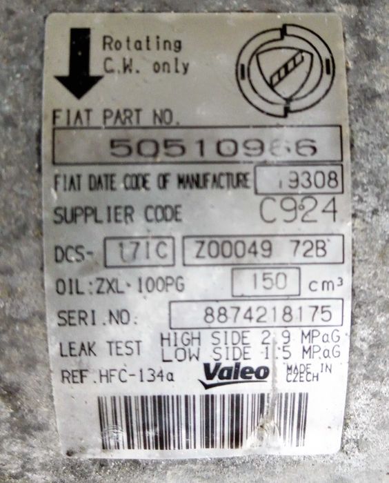 Compressor Ar Condicionado Alfa Romeo 159 (usado)