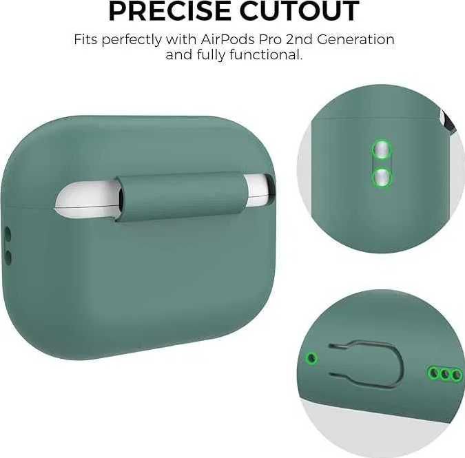 ETUI na AirPods Pro 2 silikonowe zielone NOWE a067