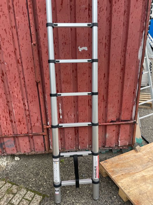 Drabina aluminiowa teleskopowa przystawna HIGHER 260cm + torba II Gat