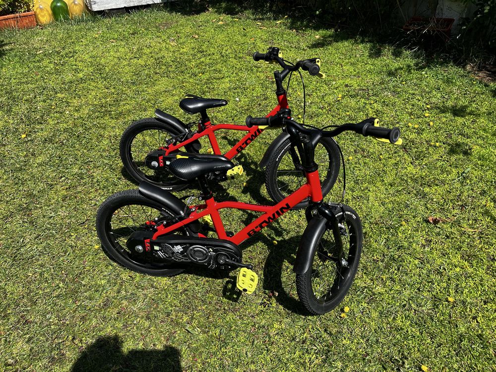 Bicicleta crianca roda 16 como nova - decathlon aluminio