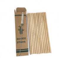 Palhinhas Ecológicas Reutilizáveis Bambu + escovilhão - NOVAS