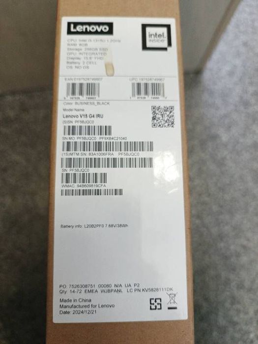Ноутбук LENOVO V15 G4 IRU