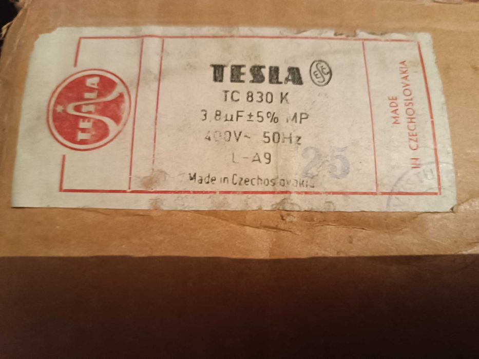 Конденсатори 3,8мкФ*400В TESLA TC830K (WK709) Unitra Telpod KL-MP1