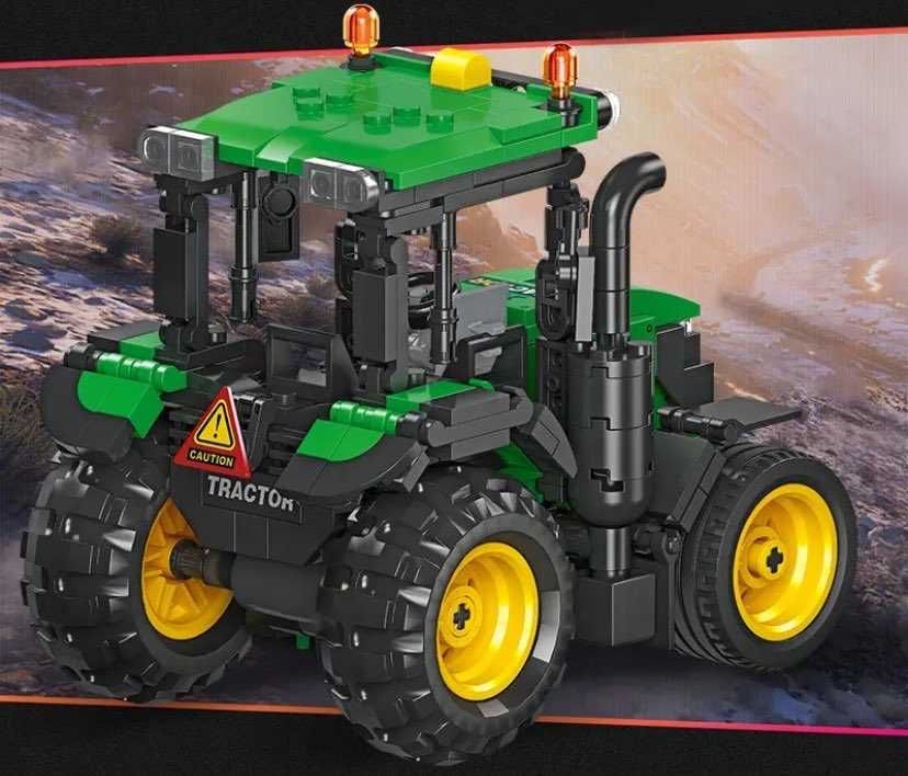 Klocki wzór LEGO TRAKTOR Ciągnik Maszyna Rolnicza Prezent HIT Pudełko