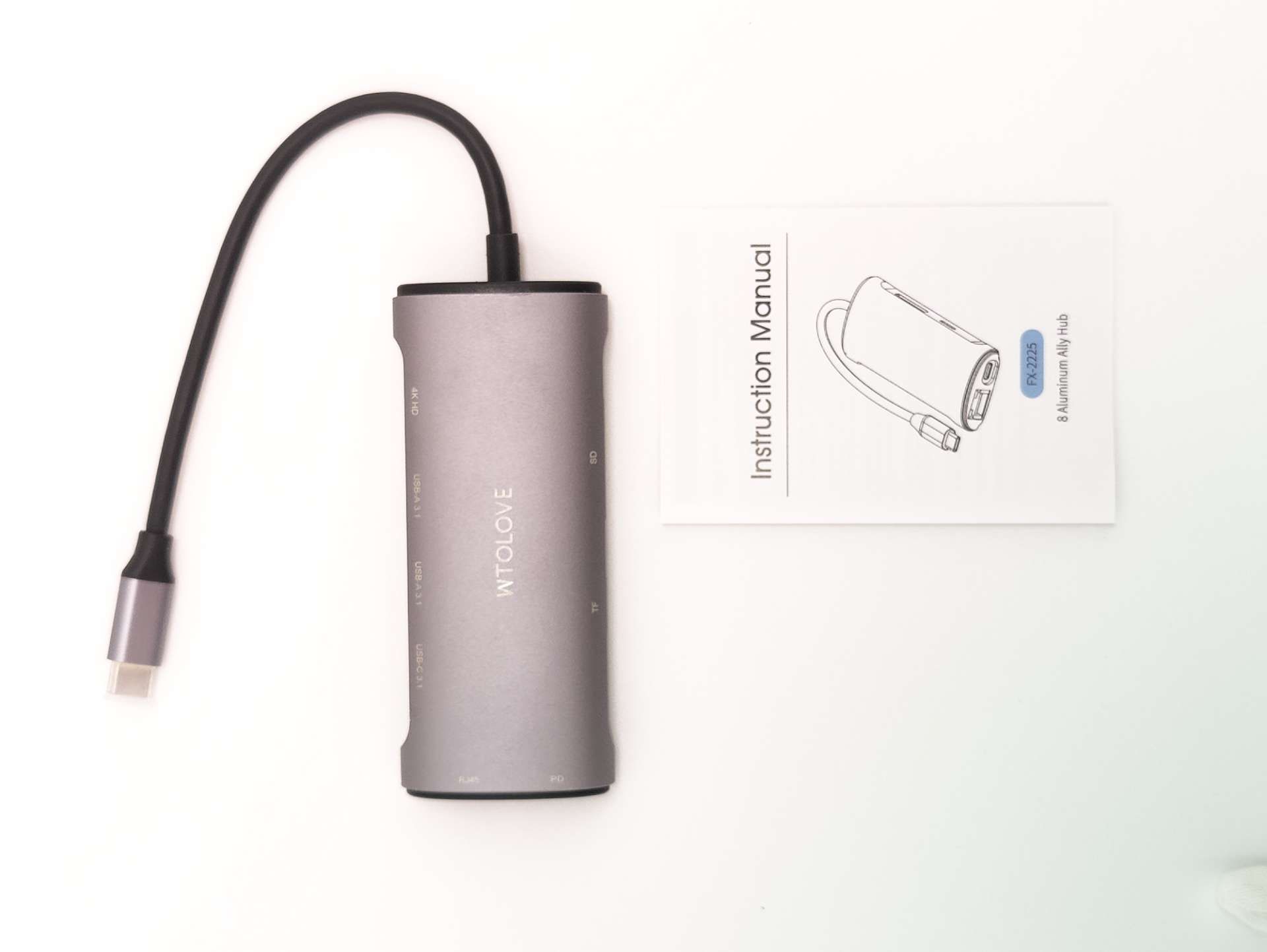 WTOLOVE USB C Hub - USB C Adapter 8 w 1 z 4K HDMI