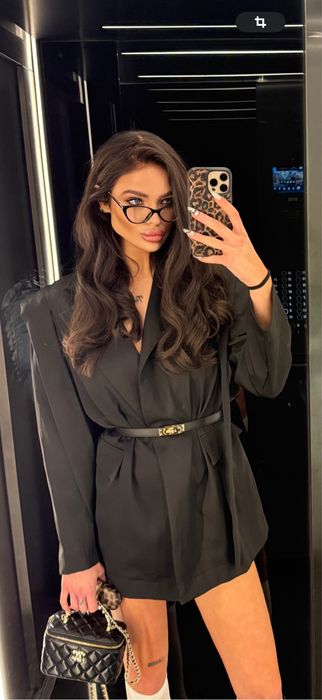 Сукня піджак в чорному кольорі