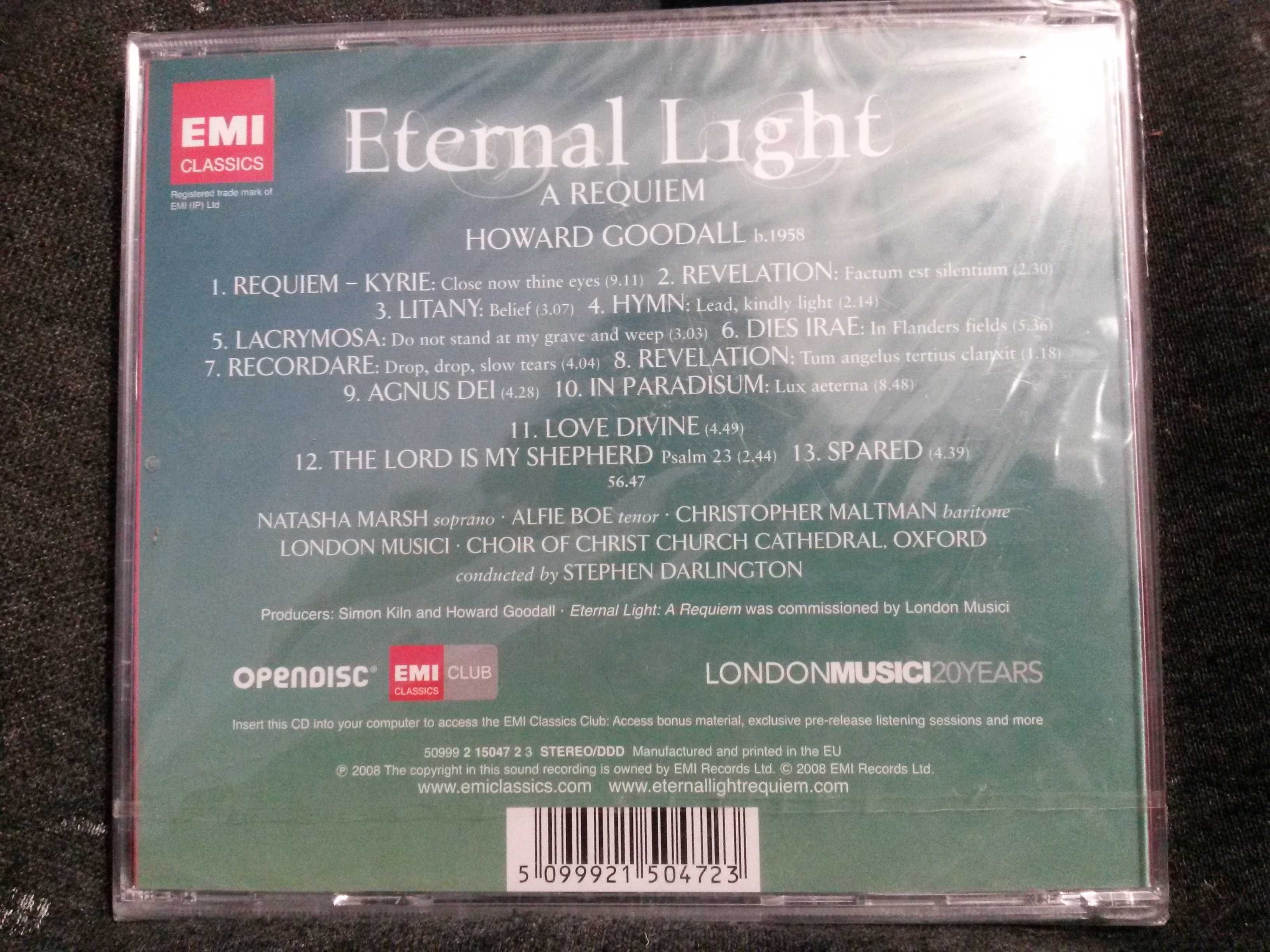 Nowa Płyta z Muzyka Howard Goodall - Eternal Light: A Requiem, CD