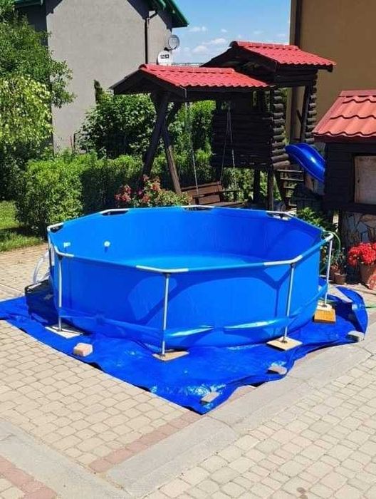 DUŻY BASEN STELAŻOWY na ogród działkę 305x75cm + pompa z filtrem