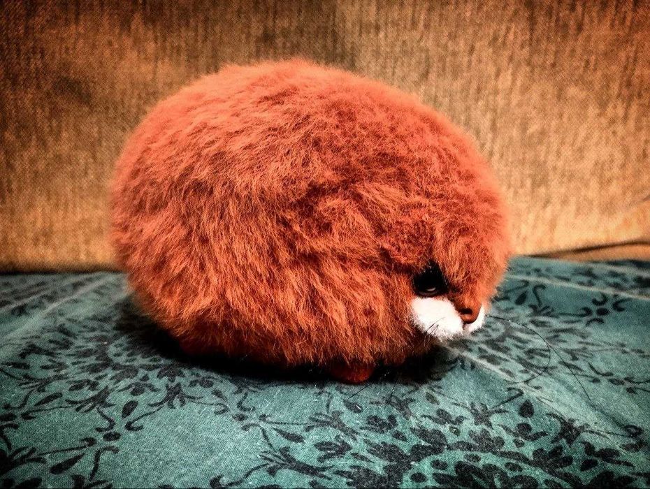 Котик рыжий толстый мягкая игрушка